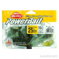 Berkley Powerbait Chigger Craw Soft Bait 4 Length, Green Pumpkin, Per 9 553146368